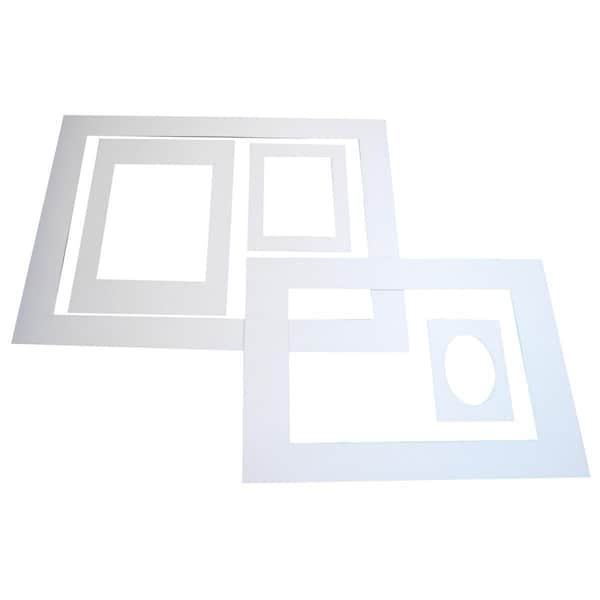 Inovart Inovart 206483 Sax Teachers School Pack Economy Pre-Cut Mat Frame; Assorted Size; White - Pack of 60 206483 - main